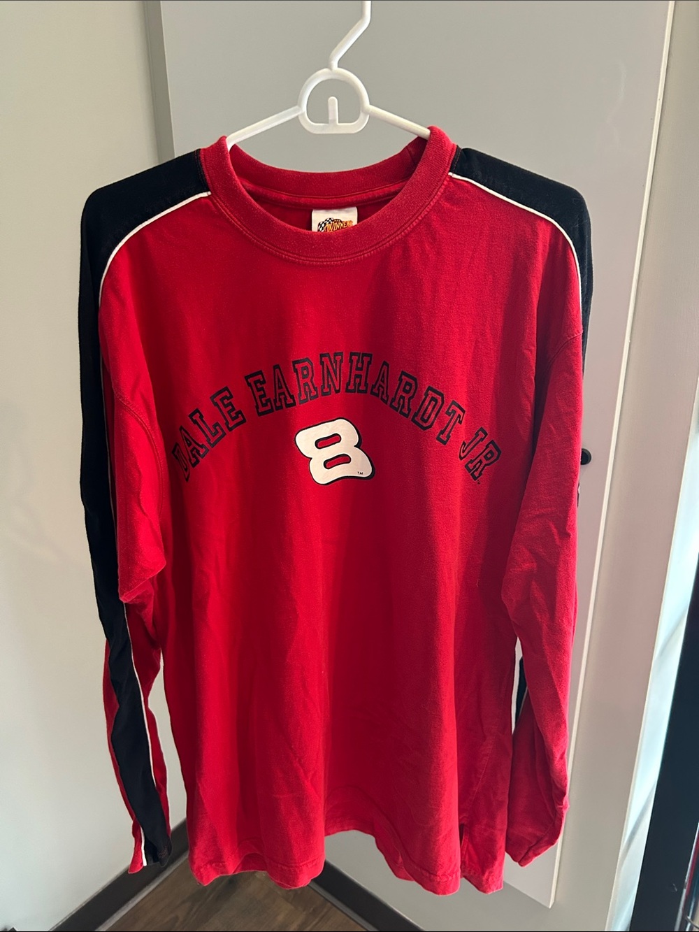 Red Long Sleeve Dale Earnhardt Jr. #8 Pullover Shirt